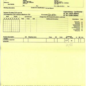 Certtificate of Destruction work order, Wade El Nile olives