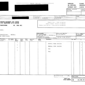 invoice for recall charges, Wade El Nile olives